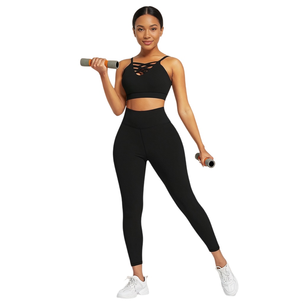 Yoga & Fitness Center - طقم يوجا نسائي من 3 قطع