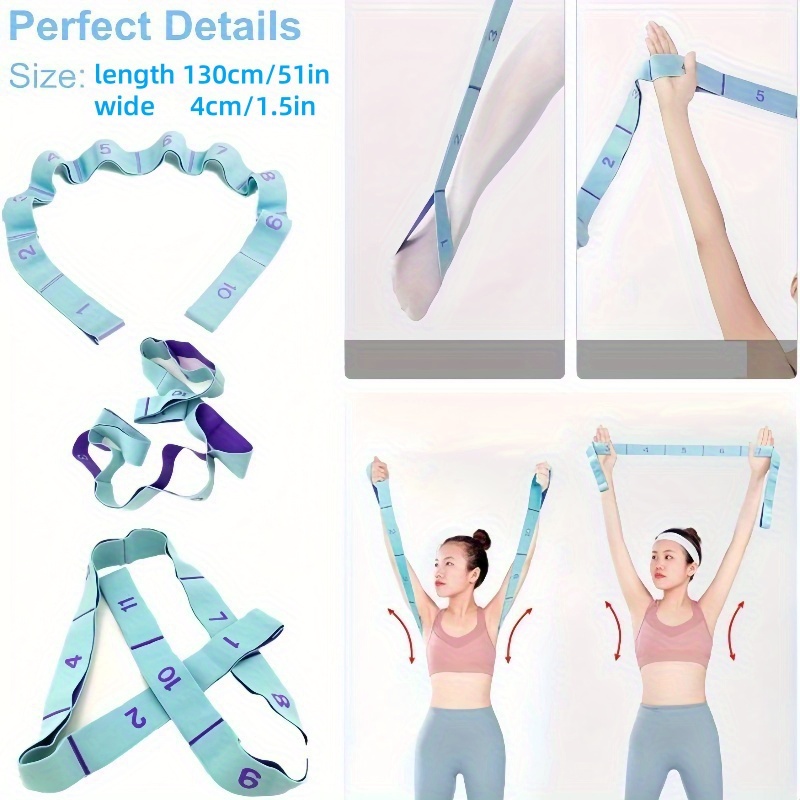 Yoga Fitness Stretching Strap - اليوغا الرقمية تمتد حزام مفتوح الكتف