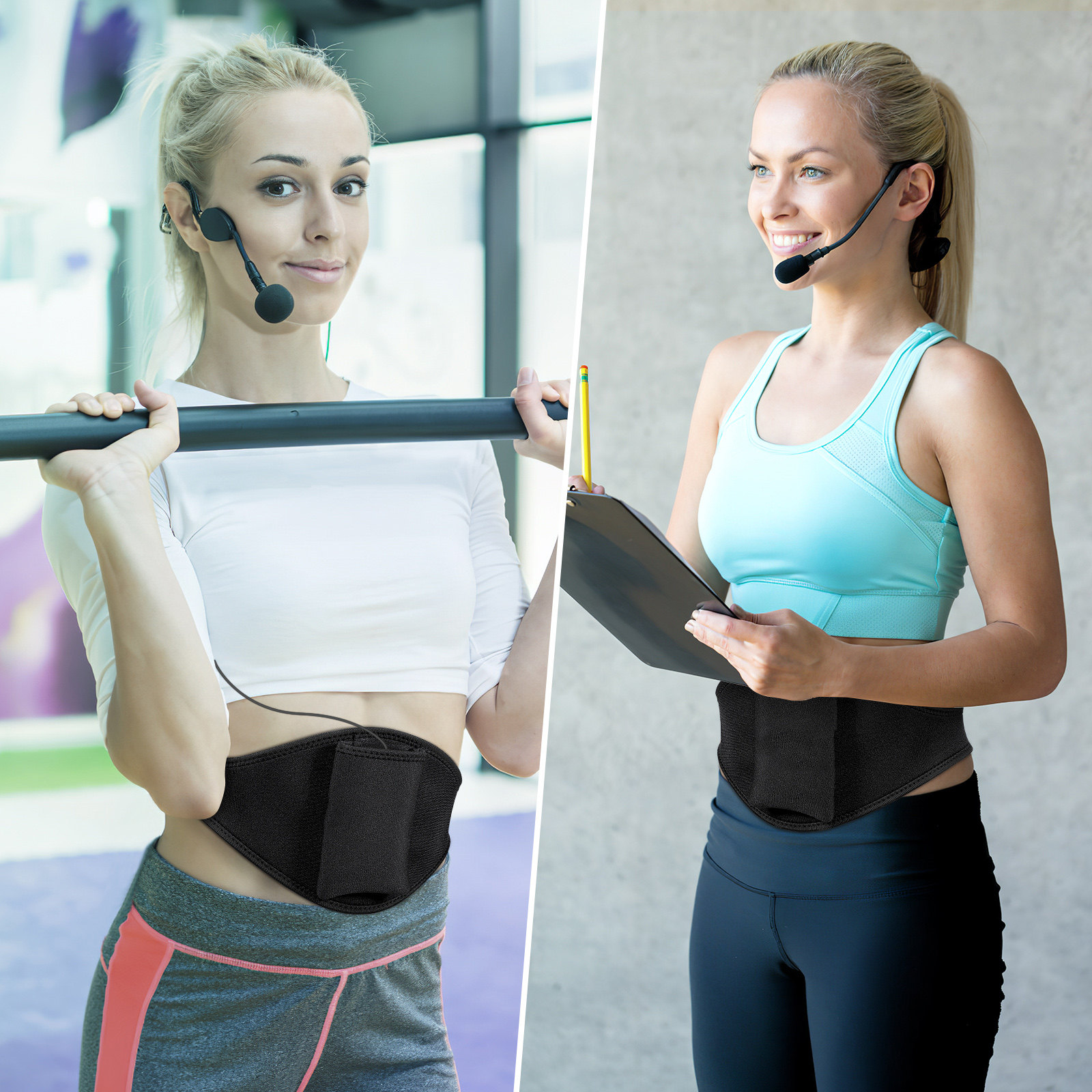 Yoga Fitness Instructor - حزام ميكروفون احترافي لمدربي اللياقة البدنية