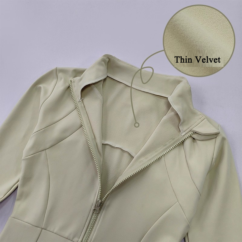 Yoga Fitness Jacket - سترة نسائية رياضية من الصوف بأكمام