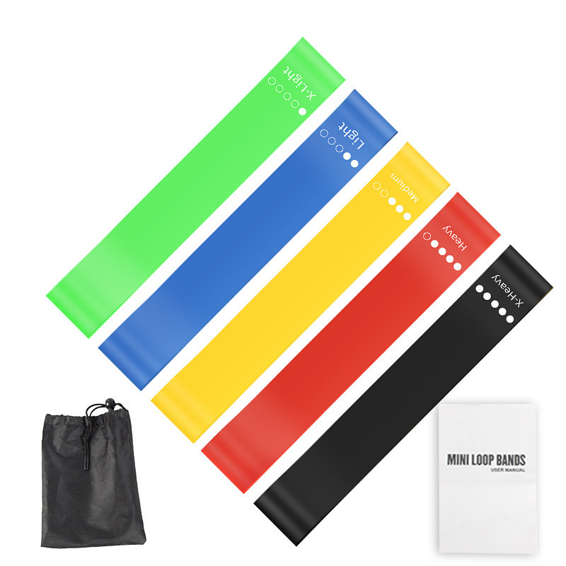 Yoga Fitness Stretching Strap - مجموعة من 5 أربطة مقاومة من