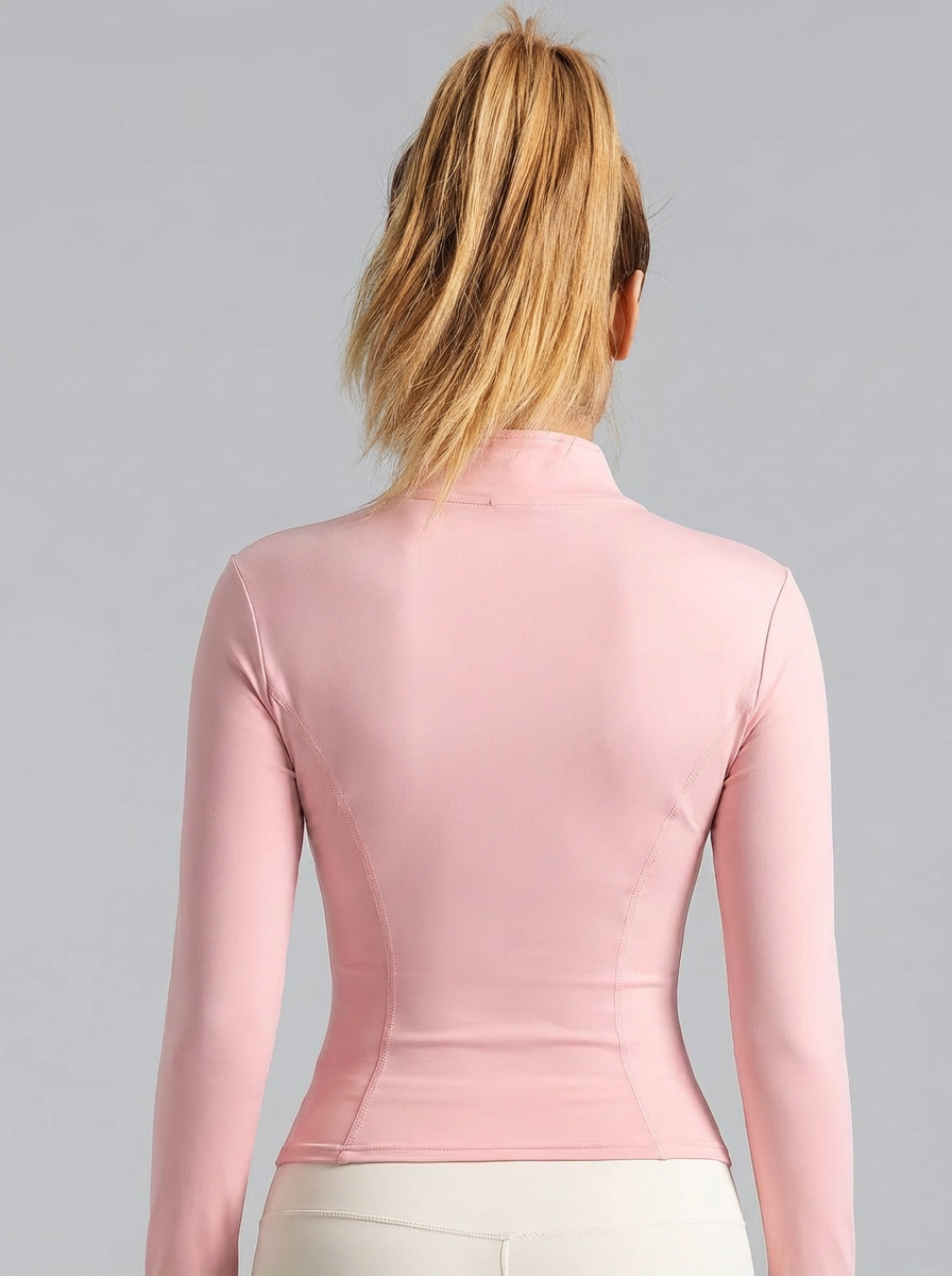 جاكيت رياضي نسائي جديد وردي فا - مراجعة Yoga Fitness Jacket وسعره