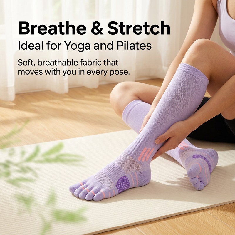 1/6 أزواج من الجوارب الطويلة ا - مراجعة Yoga & Fitness Center وسعره