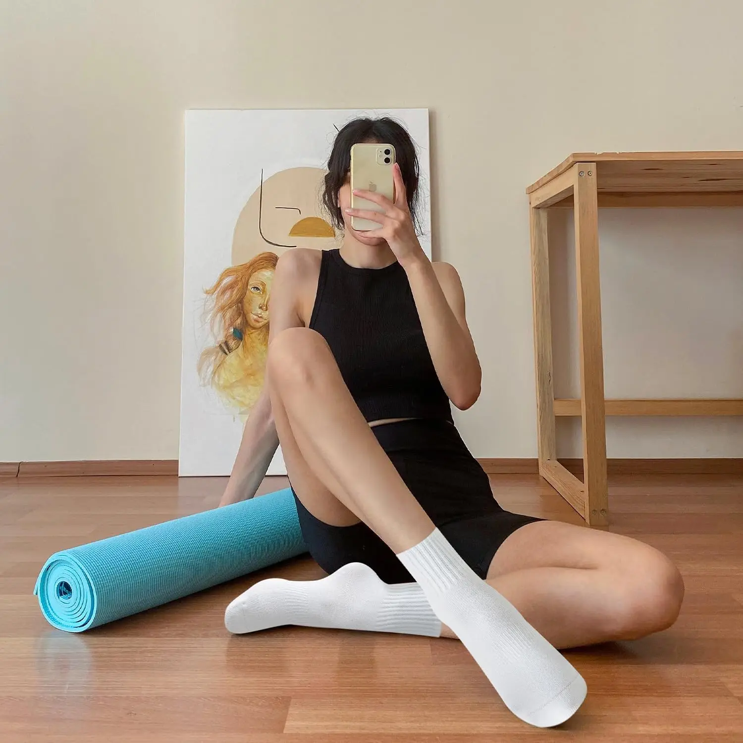 4 أزواج من جوارب اليوغا النسائ - مراجعة Yoga & Fitness Center وسعره