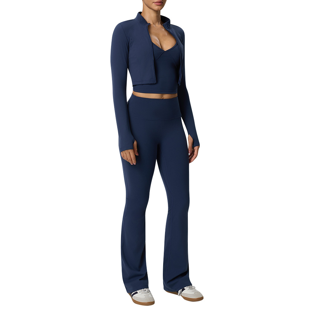 طقم لياقة بدنية ثلاثي القطع بت - مراجعة Yoga Fitness Jacket وسعره