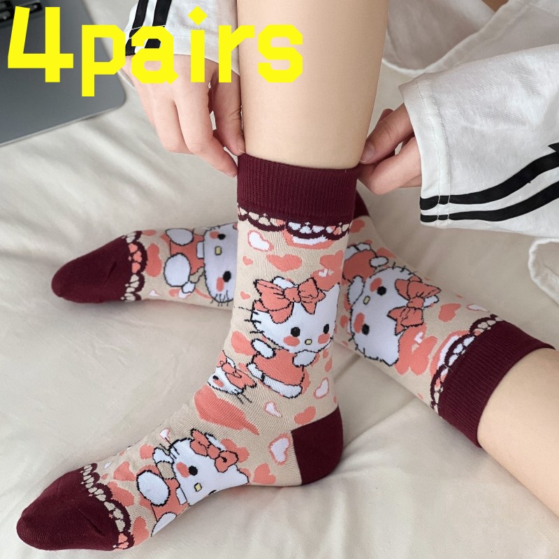 4 أزواج من جوارب HelloKitty ال - مراجعة Yoga Fitness First وسعره
