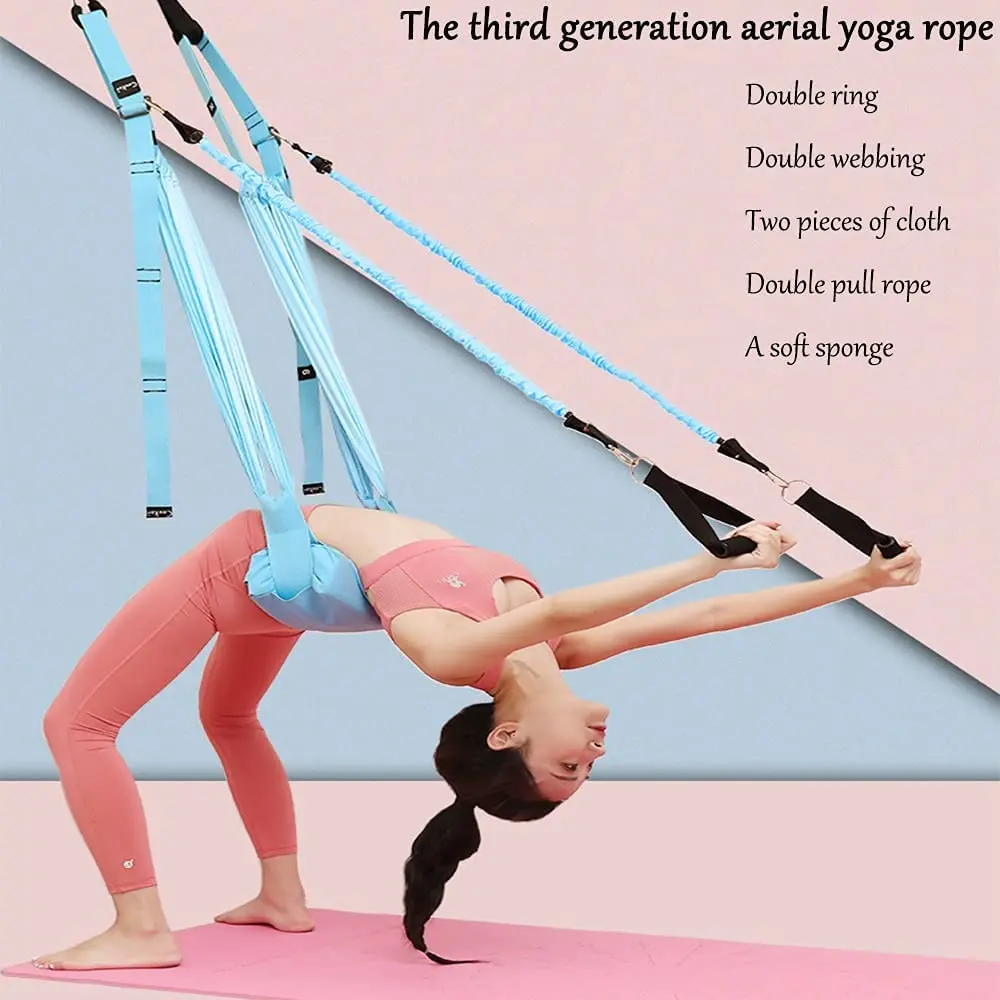قابل للتعديل الجوي حزام اليوجا - مراجعة Yoga Fitness Stretching Strap وسعره