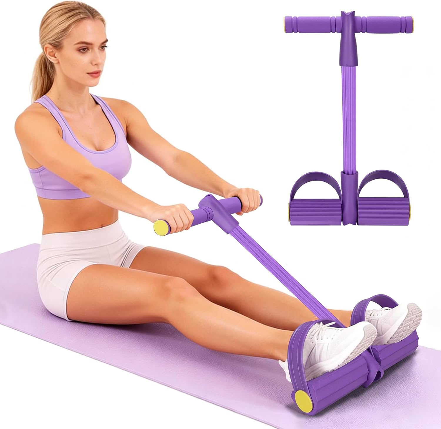 حبل مقاومة متعدد الوظائف بأربع - مراجعة Yoga Fitness Stretching Strap وسعره